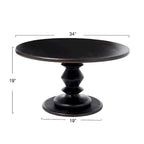 Table basse piédestal en bois massif Berns