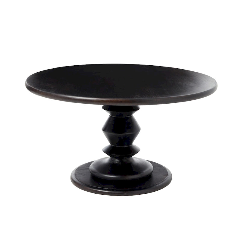 Table basse piédestal en bois massif Berns