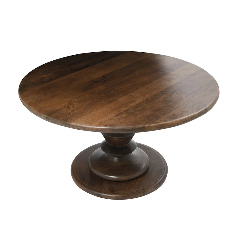 Table basse piédestal en bois massif Berns