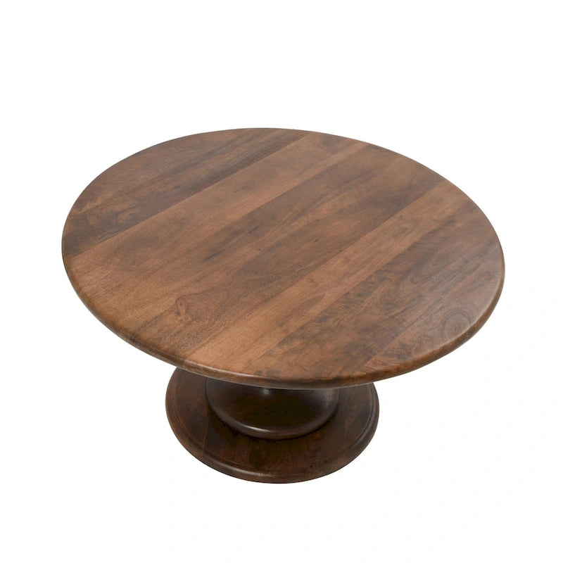 Table basse piédestal en bois massif Berns