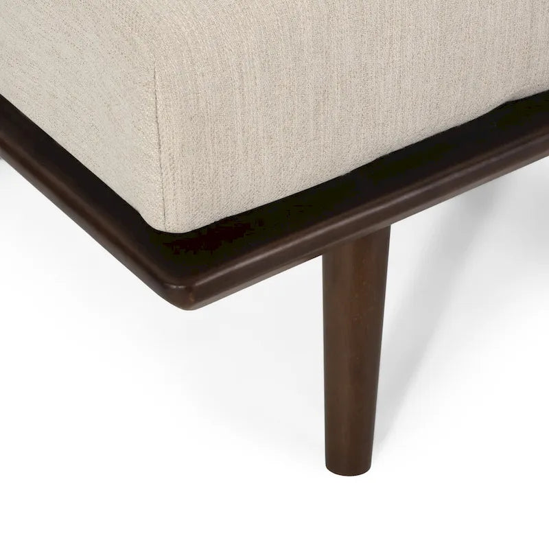 Méridienne Mid-Century 1 place anthracite / bleu marine / beige