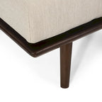Méridienne Mid-Century 1 place anthracite / bleu marine / beige