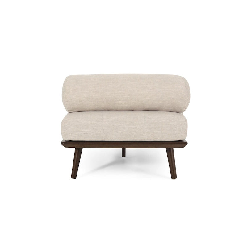 Méridienne Mid-Century 1 place anthracite / bleu marine / beige