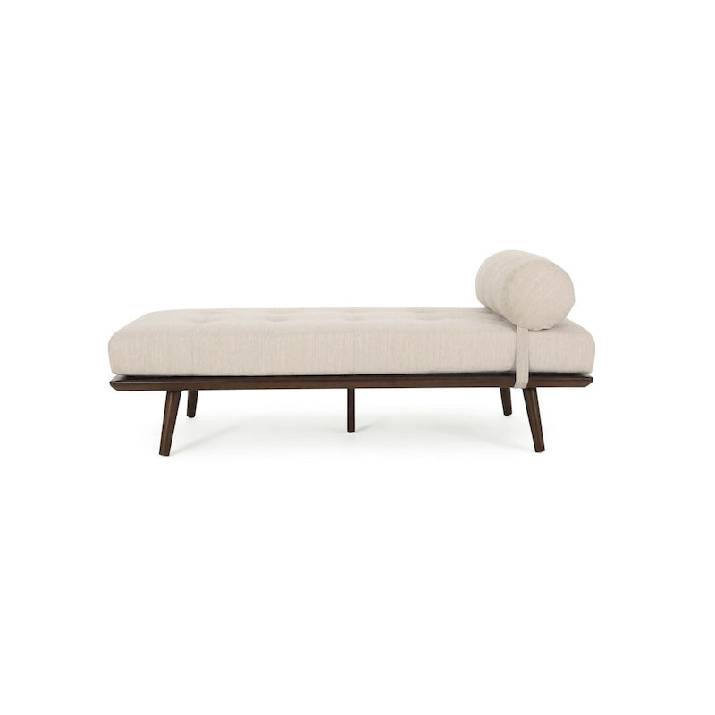 Méridienne Mid-Century 1 place anthracite / bleu marine / beige
