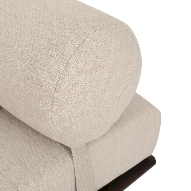 Méridienne Mid-Century 1 place anthracite / bleu marine / beige