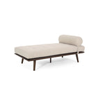 Méridienne Mid-Century 1 place anthracite / bleu marine / beige
