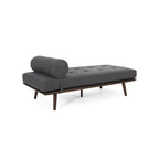 Méridienne Mid-Century 1 place anthracite / bleu marine / beige