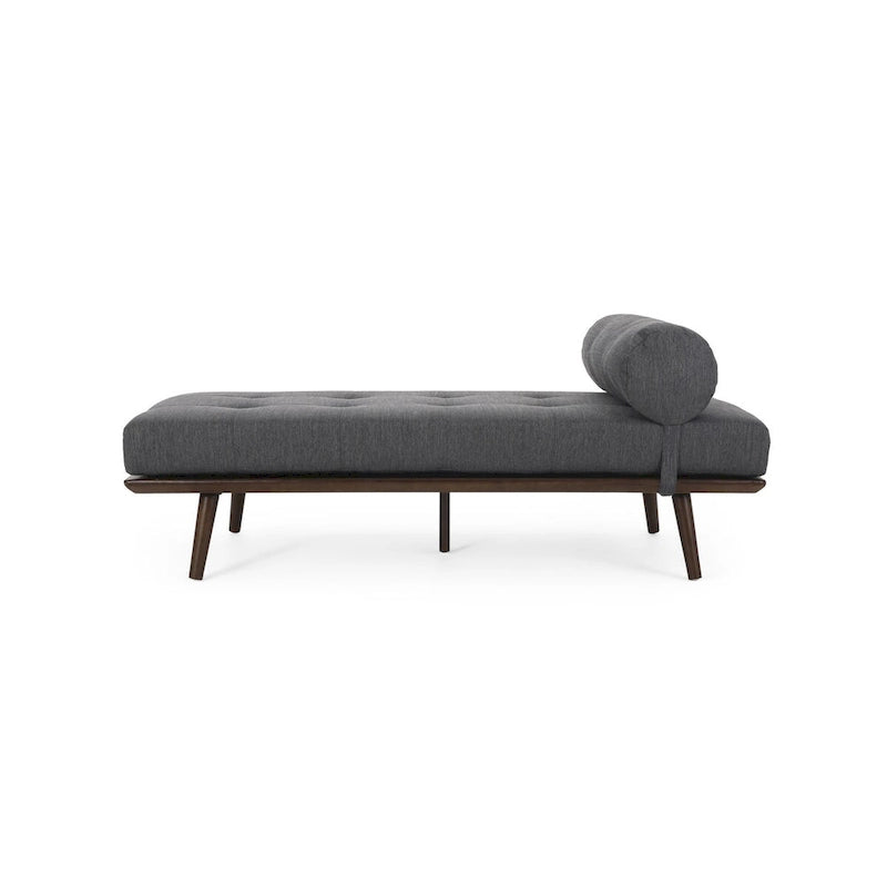 Méridienne Mid-Century 1 place anthracite / bleu marine / beige
