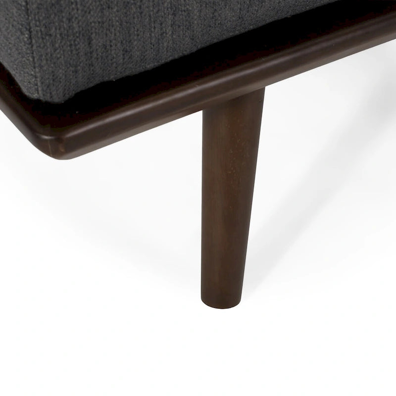 Méridienne Mid-Century 1 place anthracite / bleu marine / beige