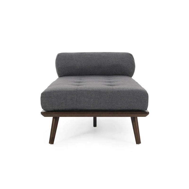 Méridienne Mid-Century 1 place anthracite / bleu marine / beige
