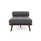 Méridienne Mid-Century 1 place anthracite / bleu marine / beige