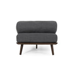 Méridienne Mid-Century 1 place anthracite / bleu marine / beige