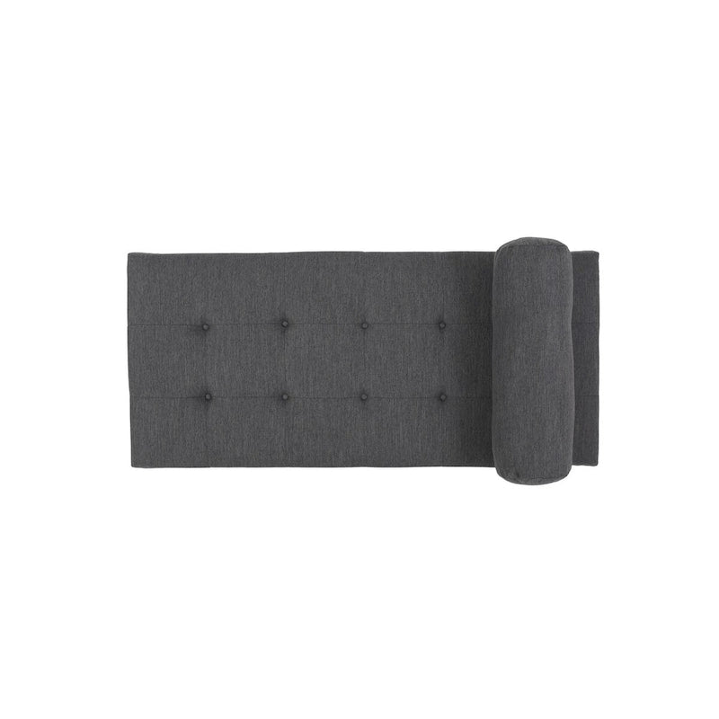 Méridienne Mid-Century 1 place anthracite / bleu marine / beige