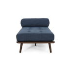 Méridienne Mid-Century 1 place anthracite / bleu marine / beige