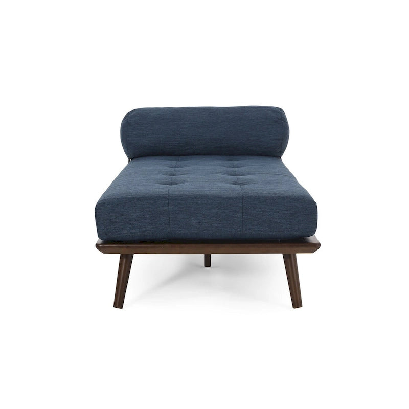 Méridienne Mid-Century 1 place anthracite / bleu marine / beige