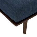 Méridienne Mid-Century 1 place anthracite / bleu marine / beige