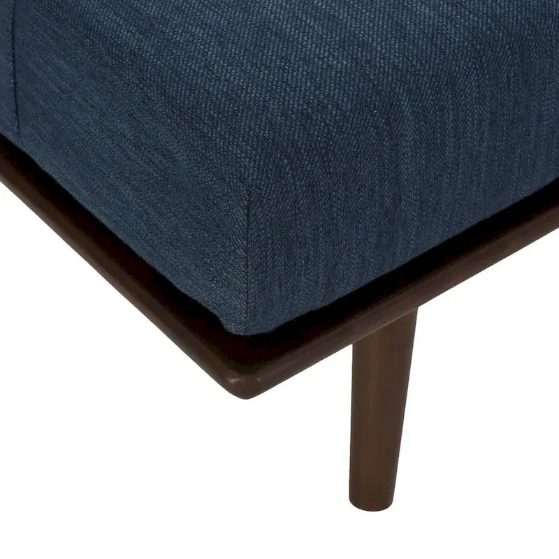 Méridienne Mid-Century 1 place anthracite / bleu marine / beige