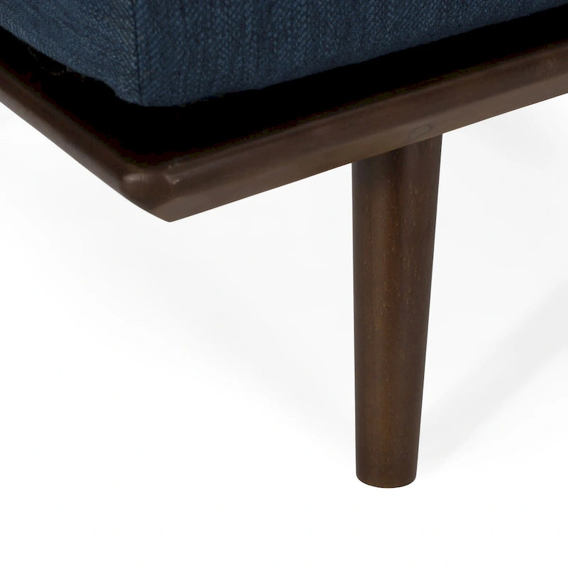Méridienne Mid-Century 1 place anthracite / bleu marine / beige