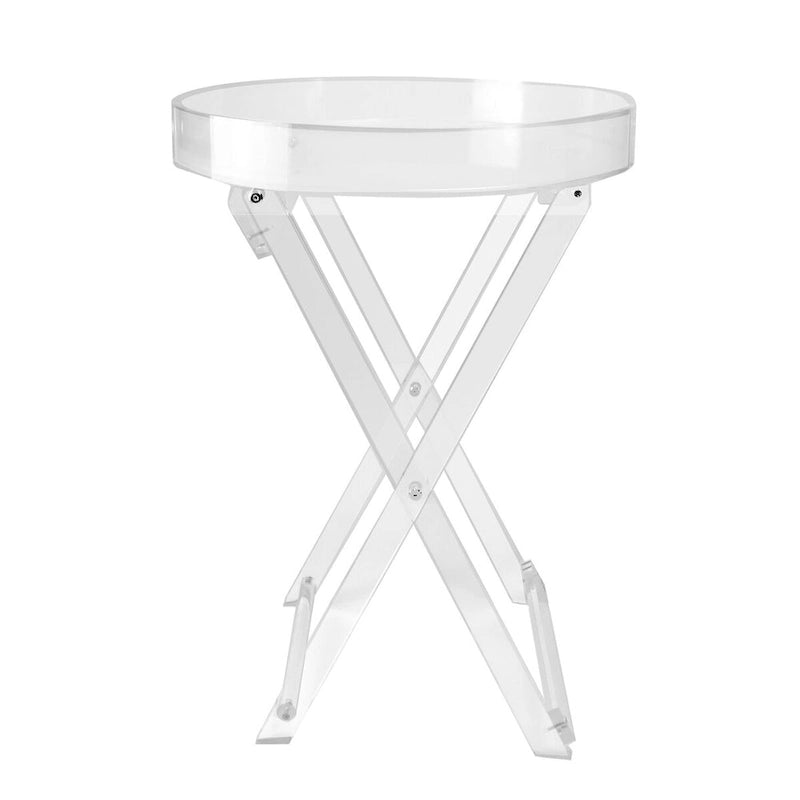 Table plateau pliable individuelle en acrylique transparent