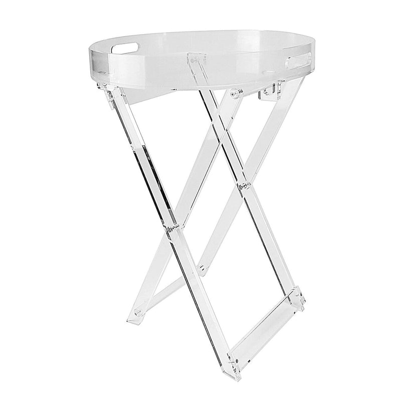 Table plateau pliable individuelle en acrylique transparent
