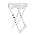 Table plateau pliable individuelle en acrylique transparent