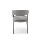 Chaise de salle à manger en similicuir gris, style moderne, 1 place