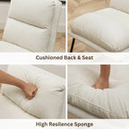 Chaise de salle à manger tapissée en tissu marron/blanc cassé avec piètement luge, lot de 2