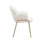 Chaise de salle à manger Off White Teddy et velours gris, lot de 2