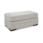 Ottoman d'appoint gris ombre, une place, 112 cm (L) × 61 cm (P) × 51 cm (H)