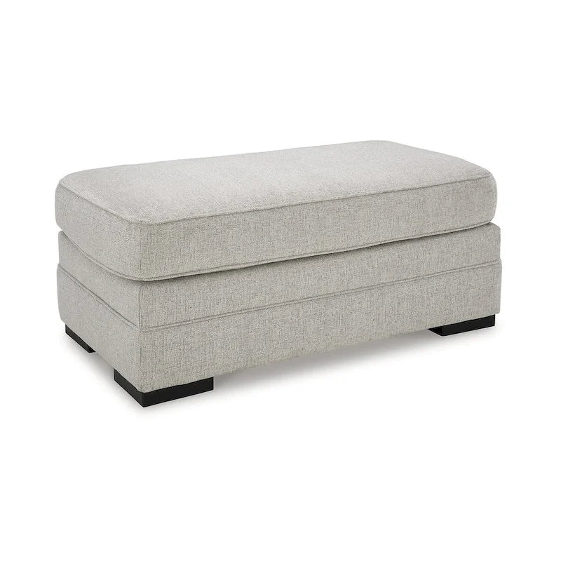 Ottoman d'appoint gris ombre, une place, 112 cm (L) × 61 cm (P) × 51 cm (H)