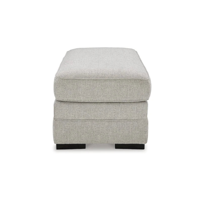 Ottoman d'appoint gris ombre, une place, 112 cm (L) × 61 cm (P) × 51 cm (H)