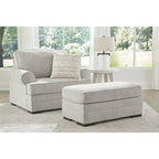 Ottoman d'appoint gris ombre, une place, 112 cm (L) × 61 cm (P) × 51 cm (H)